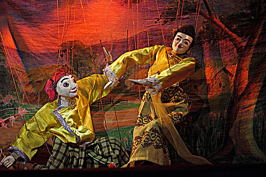 缅甸,曼德勒,牵线木偶,木偶,剧院