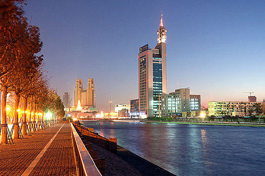 天津海河夜景