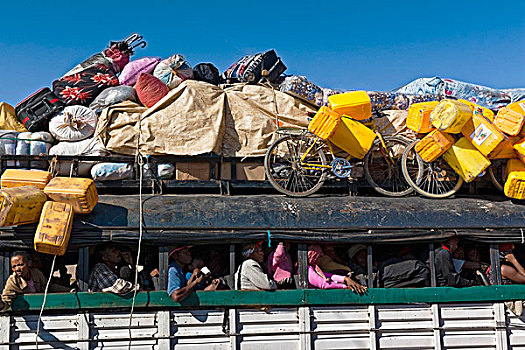 装载,巴士,卡车,运输,马达加斯加,非洲