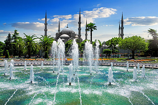 蓝色清真寺,喷泉