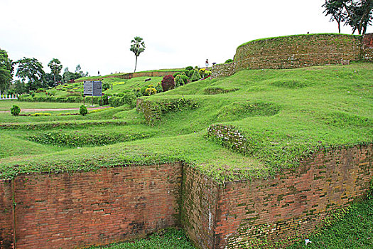 高,传统,场所,庙宇,户外,北方,壁,地区,孟加拉,八月,2008年
