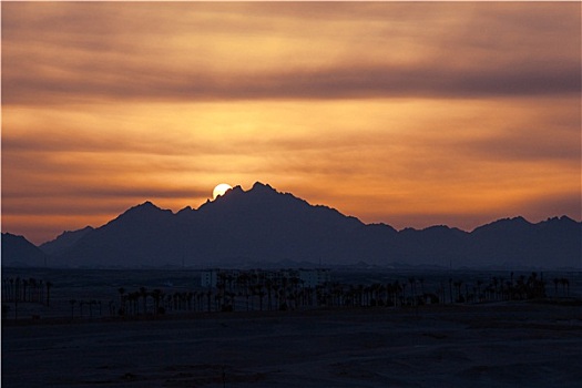 日落,沙漠,撒哈拉沙漠,落基山脉