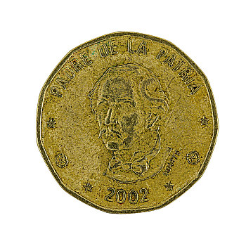一个,多米尼加,硬币,2002年