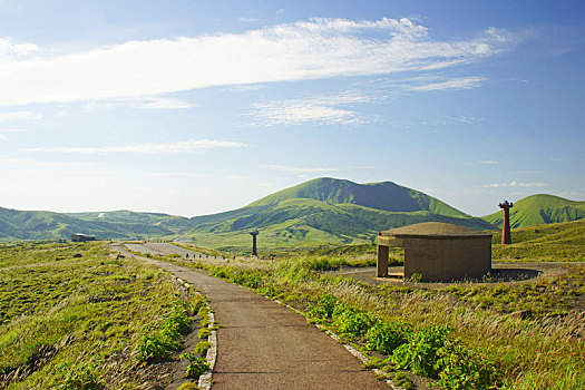 全景,线条,熊本,日本