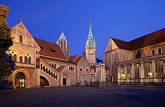 城堡,不伦瑞克,大教堂,下萨克森,德国,欧洲