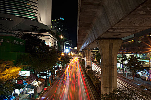 俯视,道路,曼谷,泰国