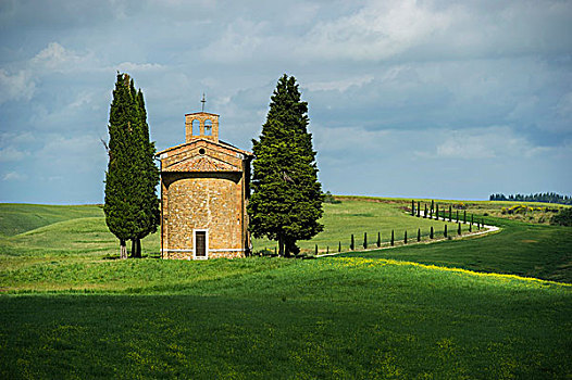 圣母玛利亚,小教堂,靠近,皮恩扎,锡耶纳省,托斯卡纳,意大利,欧洲
