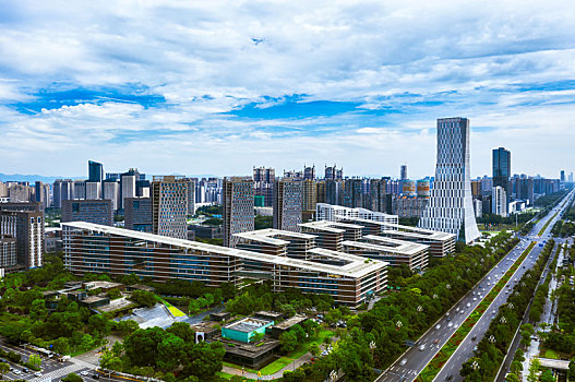 四川成都欧洲中心天府软件园全景航拍图