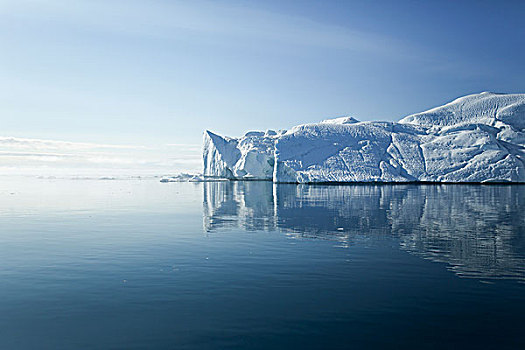 格陵兰,伊路利萨特冰湾,冰山,朦胧,气氛