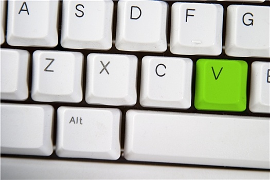 电脑键盘,字母v