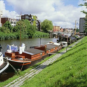 船屋,水道,荷兰