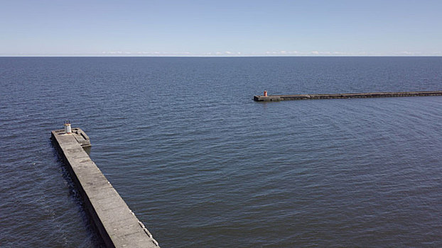 港口,拉脱维亚,航拍,乡村,俯视