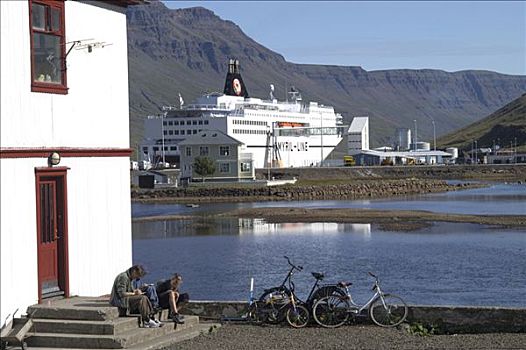 渡轮,港口,冰岛