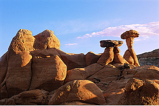 岩石构造,帕瑞亚谷,荒野,犹他,美国