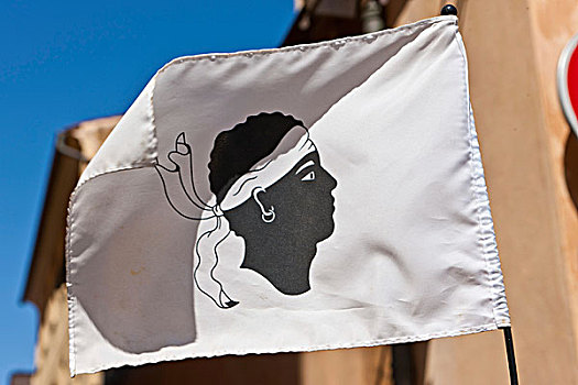 科西嘉,旗帜,阿雅克肖,科西嘉岛,法国,欧洲
