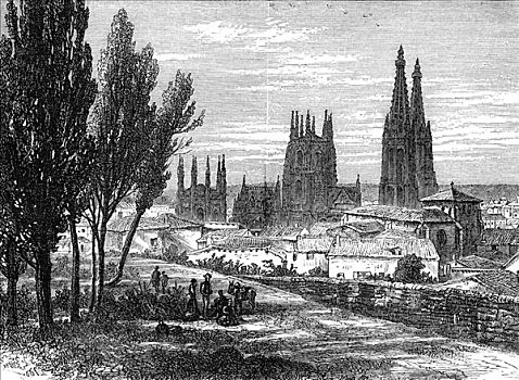 布尔戈斯,西班牙,19世纪