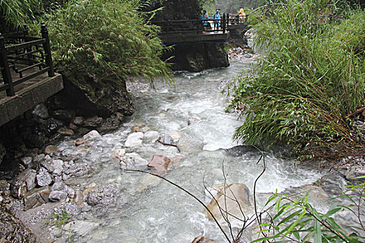 峨眉山溪流河流流水