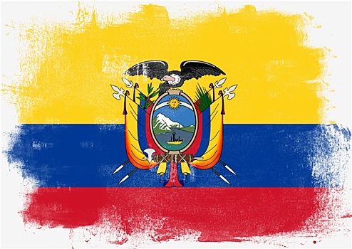 旗帜,厄瓜多尔,涂绘,画刷