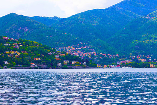 风景,科莫,湖,意大利