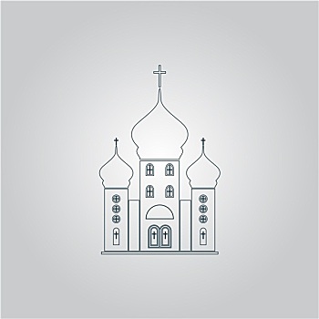 矢量,教堂,象征