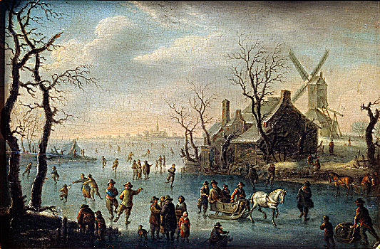滑冰,17世纪,艺术家