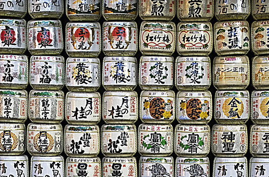 日本,京都,一堆,特写,亚洲,桶,日本米酒,米酒,酒,酒精饮料,象征,存储,叠放,一个,经济,交易,零售