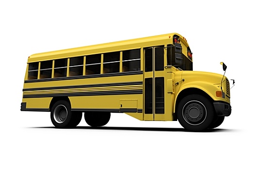 学校,黄色,巴士,隔绝,上方,白色