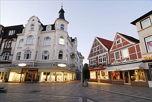 古建筑,购物街,汉堡市,德国,欧洲