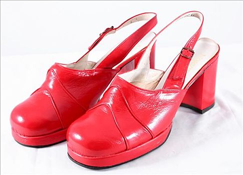 红色,鞋,壳,正面,70年代