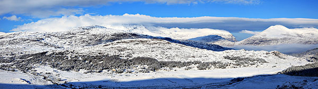 雪景,基拉尼国家公园,凯瑞郡,爱尔兰