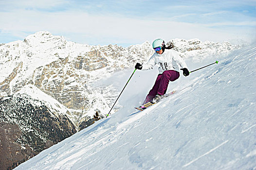 滑雪者,滑雪,雪,斜坡