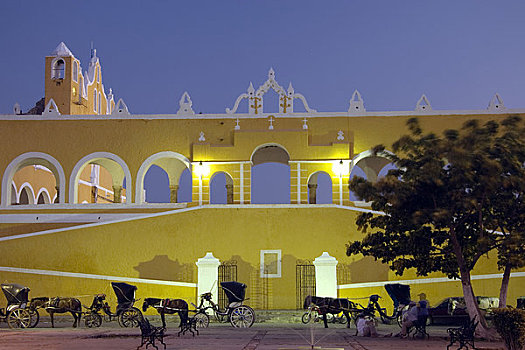 寺院,帕多瓦,依沙玛尔,尤卡坦半岛,墨西哥