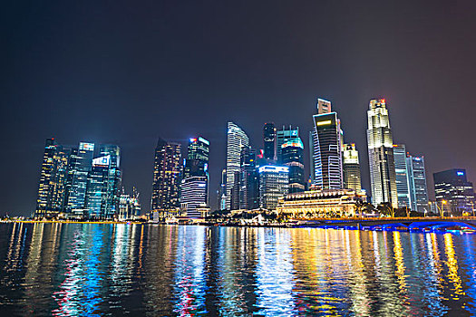 市区,天际线,金融中心,金融区,新加坡河,新加坡,亚洲