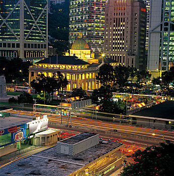 香港回归十周年图片展览中环立法局大楼