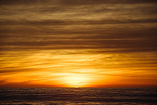 日落,上方,海洋,圣地亚哥,加利福尼亚,美国