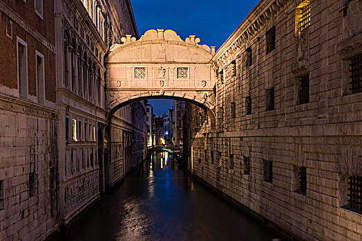 威尼斯,叹息桥,蓝色,钟点