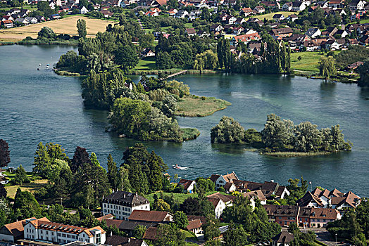 瑞士,施泰因,小镇鸟瞰风光