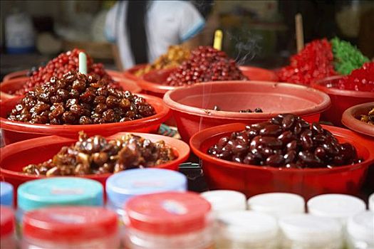 豆,干果,市场,越南