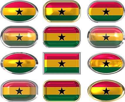 扣,旗帜,加纳