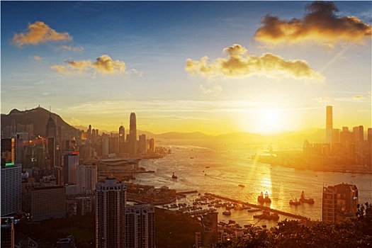 香港,日落