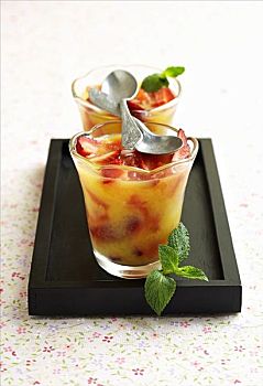 柚子,胶冻,草莓