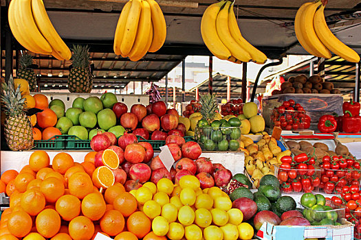 水果,市场货摊