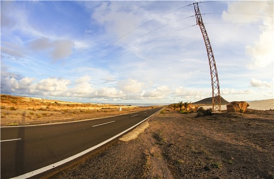 长,空,沙漠公路