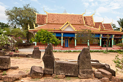 柬埔寨,区域,吴哥,回廊,寺院
