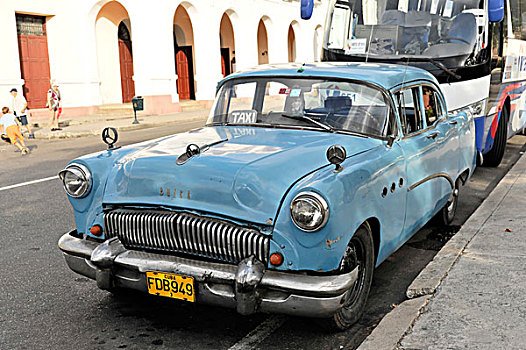 别克,出租车,老爷车,50多岁,西恩富戈斯,古巴,大安的列斯群岛,加勒比海,中美洲,北美