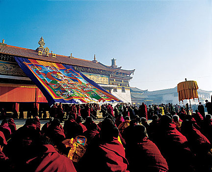 佛教,图像,喇嘛,西藏
