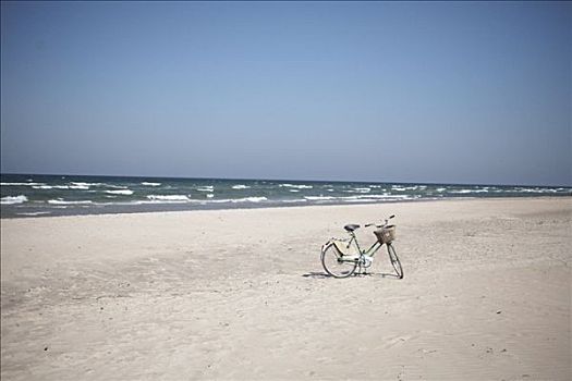 自行车,海滩