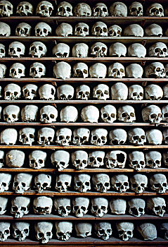 英格兰,肯特郡,局部,收集,2000年,人头骨,一堆,走廊,通道,下方,主祭台,教堂,时期