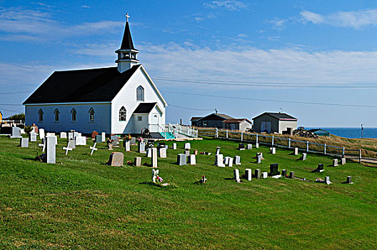 小,教堂,岛屿,马格达伦群岛,魁北克,加拿大,北美