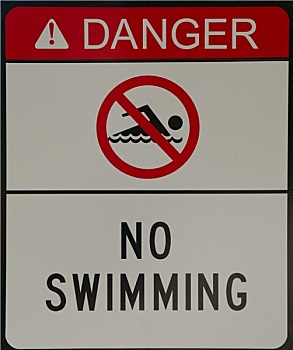禁止游泳,游泳,禁止,红色,危险,警示,警报,看,儿童